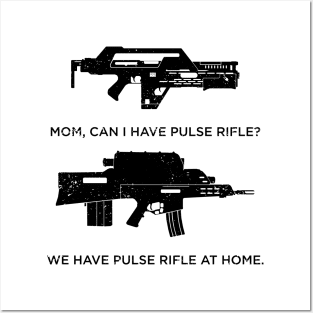 Pulse Rifle at Home - black Posters and Art